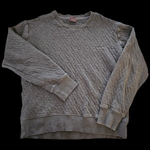 Olive Green Quilted Sweatshirt